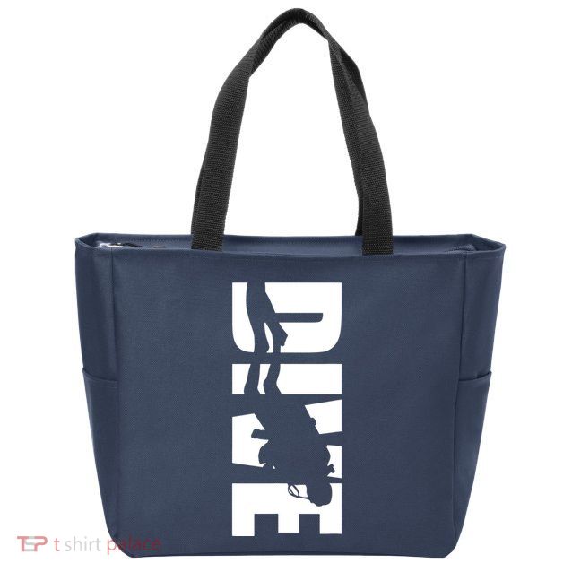 Dive Scuba Diving Graphic Scuba Diving Zip Tote Bag
