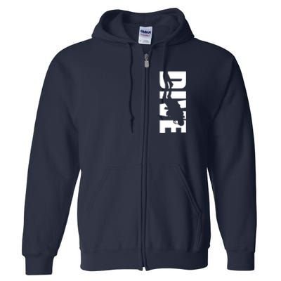 Dive Scuba Diving Graphic Scuba Diving Full Zip Hoodie