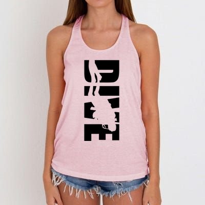 Dive Scuba Diving Graphic Scuba Diving Women's Knotted Racerback Tank