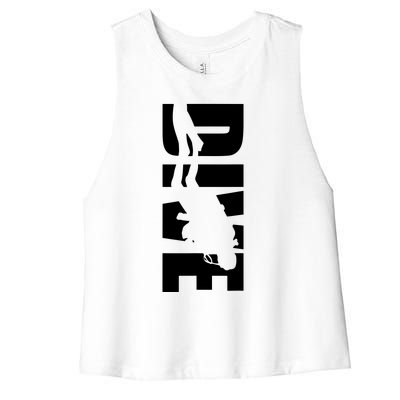 Dive Scuba Diving Graphic Scuba Diving Women's Racerback Cropped Tank