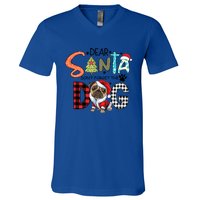 Dear Santa Dont Forget The Dog Pug Christmas Funny Gift V-Neck T-Shirt