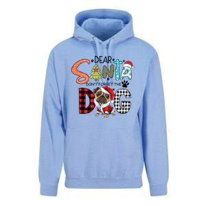 Dear Santa Dont Forget The Dog Pug Christmas Funny Gift Unisex Surf Hoodie