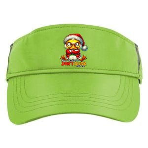 Dear Santa Dont Duck With Me Funny Sarcastic Grumpy Duck Christmas Adult Drive Performance Visor