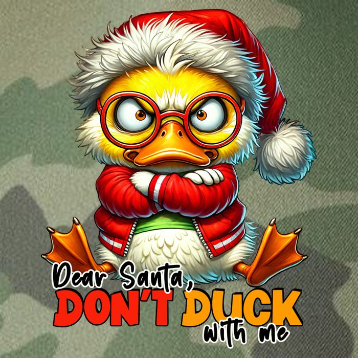 Dear Santa Dont Duck With Me Funny Sarcastic Grumpy Duck Christmas Legacy Tie Dye Trucker Hat