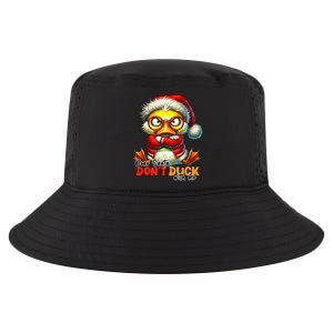 Dear Santa Dont Duck With Me Funny Sarcastic Grumpy Duck Christmas Cool Comfort Performance Bucket Hat