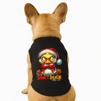 Dear Santa Dont Duck With Me Funny Sarcastic Grumpy Duck Christmas Doggie Tank