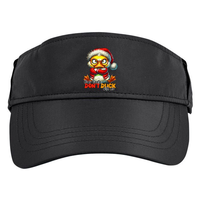 Dear Santa Dont Duck With Me Funny Sarcastic Grumpy Duck Christmas Adult Drive Performance Visor