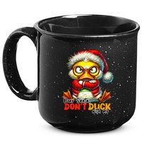 Dear Santa Dont Duck With Me Funny Sarcastic Grumpy Duck Christmas 15oz Campfire Ceramic Mug