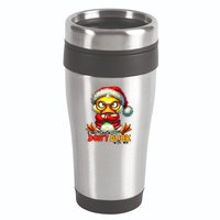 Dear Santa Dont Duck With Me Funny Sarcastic Grumpy Duck Christmas 16oz Travel Tumbler