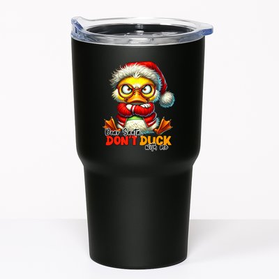 Dear Santa Dont Duck With Me Funny Sarcastic Grumpy Duck Christmas Tumbler