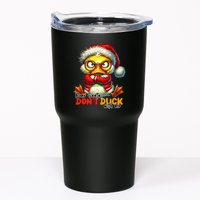 Dear Santa Dont Duck With Me Funny Sarcastic Grumpy Duck Christmas Tumbler