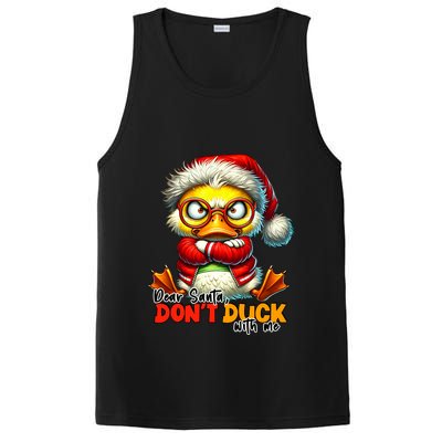 Dear Santa Dont Duck With Me Funny Sarcastic Grumpy Duck Christmas PosiCharge Competitor Tank