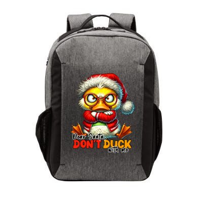 Dear Santa Dont Duck With Me Funny Sarcastic Grumpy Duck Christmas Vector Backpack