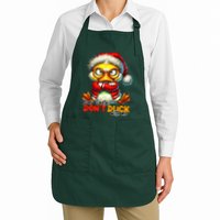 Dear Santa Dont Duck With Me Funny Sarcastic Grumpy Duck Christmas Apron