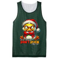 Dear Santa Dont Duck With Me Funny Sarcastic Grumpy Duck Christmas Mesh Reversible Basketball Jersey Tank