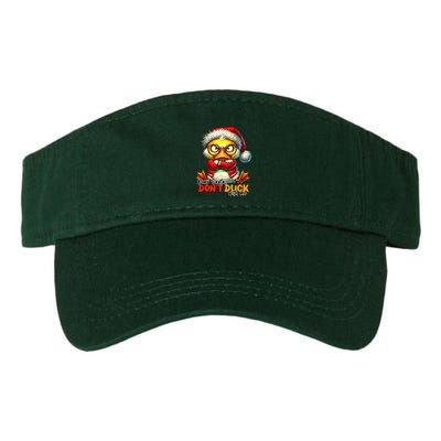 Dear Santa Dont Duck With Me Funny Sarcastic Grumpy Duck Christmas Visor