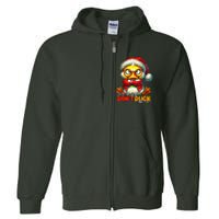 Dear Santa Dont Duck With Me Funny Sarcastic Grumpy Duck Christmas Full Zip Hoodie