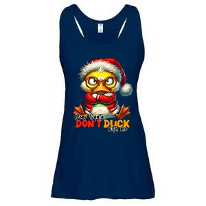 Dear Santa Dont Duck With Me Funny Sarcastic Grumpy Duck Christmas Ladies Essential Flowy Tank