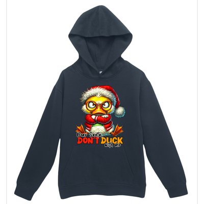 Dear Santa Dont Duck With Me Funny Sarcastic Grumpy Duck Christmas Urban Pullover Hoodie