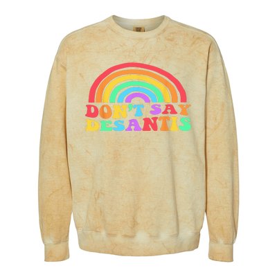 Dont Say Desantis Rainbow LGBT Pride Anti Desantis Colorblast Crewneck Sweatshirt