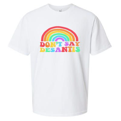 Dont Say Desantis Rainbow LGBT Pride Anti Desantis Sueded Cloud Jersey T-Shirt