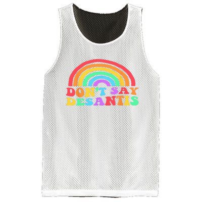 Dont Say Desantis Rainbow LGBT Pride Anti Desantis Mesh Reversible Basketball Jersey Tank