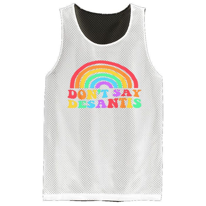 Dont Say Desantis Rainbow LGBT Pride Anti Desantis Mesh Reversible Basketball Jersey Tank