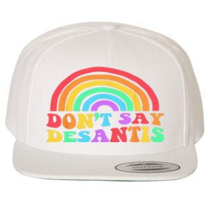 Dont Say Desantis Rainbow LGBT Pride Anti Desantis Wool Snapback Cap