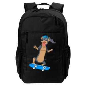 Dachshund Skateboarding Daily Commute Backpack