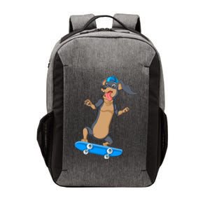 Dachshund Skateboarding Vector Backpack