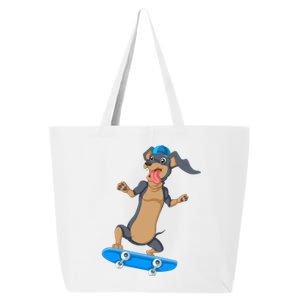 Dachshund Skateboarding 25L Jumbo Tote