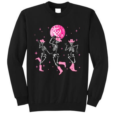 Dancing Skeleton Disco Cowgirl Cowboy Skeleton Sweatshirt