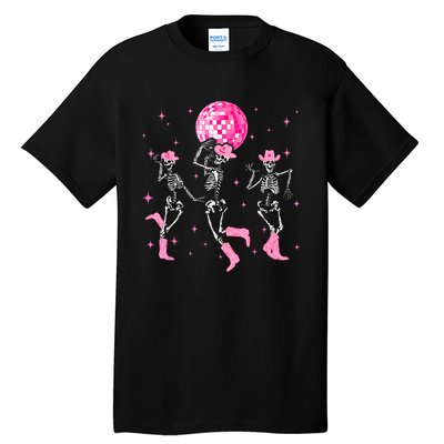 Dancing Skeleton Disco Cowgirl Cowboy Skeleton Tall T-Shirt