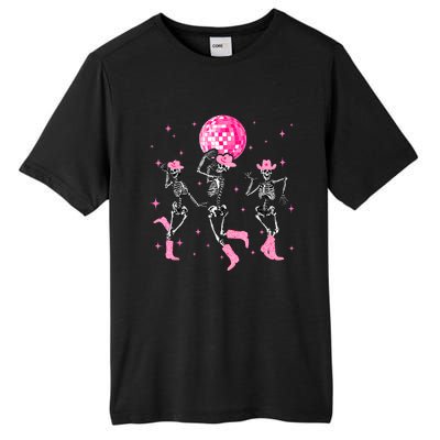 Dancing Skeleton Disco Cowgirl Cowboy Skeleton Tall Fusion ChromaSoft Performance T-Shirt