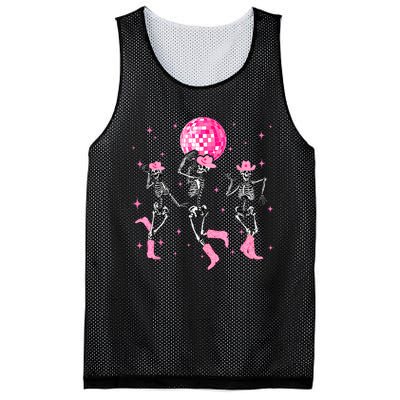 Dancing Skeleton Disco Cowgirl Cowboy Skeleton Mesh Reversible Basketball Jersey Tank