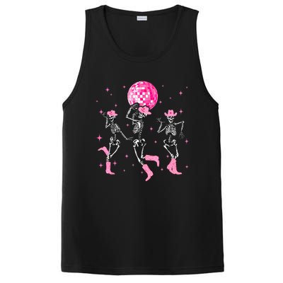 Dancing Skeleton Disco Cowgirl Cowboy Skeleton PosiCharge Competitor Tank