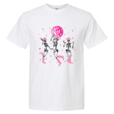 Dancing Skeleton Disco Cowgirl Cowboy Skeleton Garment-Dyed Heavyweight T-Shirt