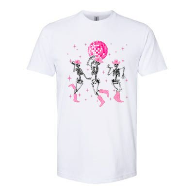 Dancing Skeleton Disco Cowgirl Cowboy Skeleton Softstyle CVC T-Shirt