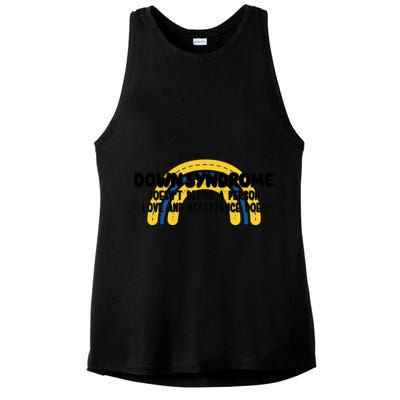 Down Syndrome Doesnt Define A Person Love And Acceptance Does Ladies PosiCharge Tri-Blend Wicking Tank