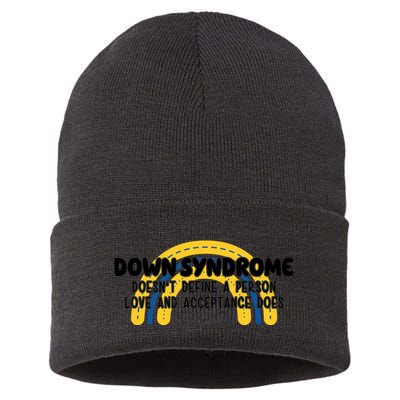 Down Syndrome Doesnt Define A Person Love And Acceptance Does Sustainable Knit Beanie