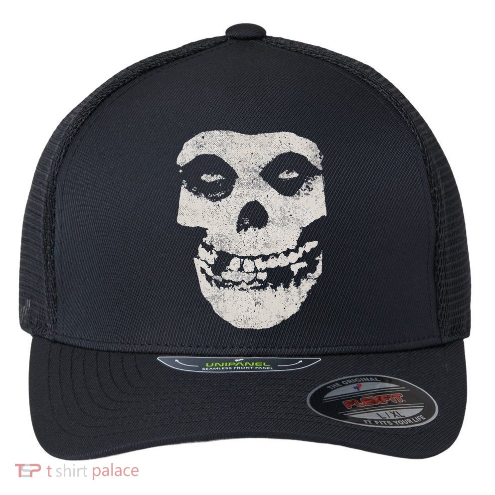 Distressed Skull Flexfit Unipanel Trucker Cap