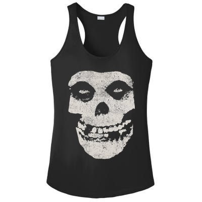 Distressed Skull Ladies PosiCharge Competitor Racerback Tank