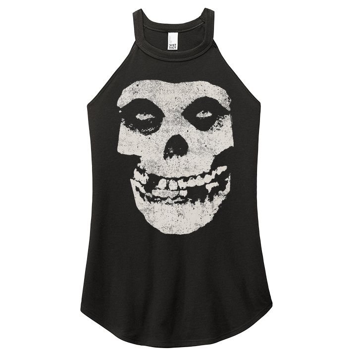 Distressed Skull Women's Perfect Tri Rocker Tank