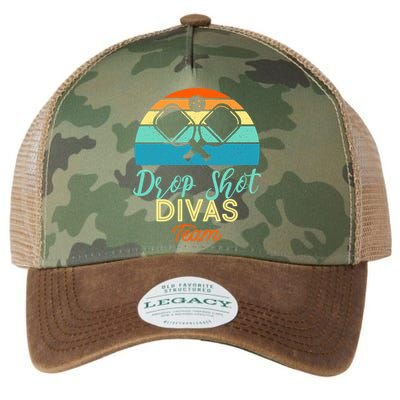 Drop Shot Divas Funny Pickleball Team Cool Gift Legacy Tie Dye Trucker Hat