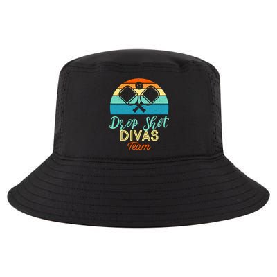 Drop Shot Divas Funny Pickleball Team Cool Gift Cool Comfort Performance Bucket Hat
