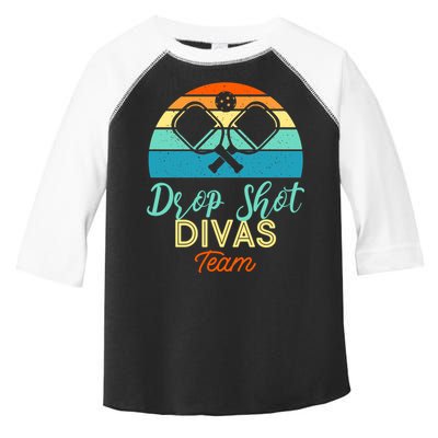 Drop Shot Divas Funny Pickleball Team Cool Gift Toddler Fine Jersey T-Shirt