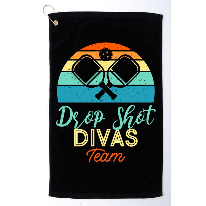Drop Shot Divas Funny Pickleball Team Cool Gift Golf Towel