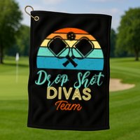 Drop Shot Divas Funny Pickleball Team Cool Gift Golf Towel