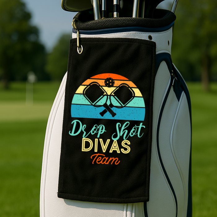 Drop Shot Divas Funny Pickleball Team Cool Gift Golf Towel