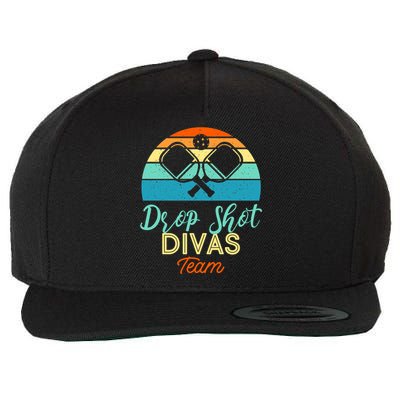 Drop Shot Divas Funny Pickleball Team Cool Gift Wool Snapback Cap